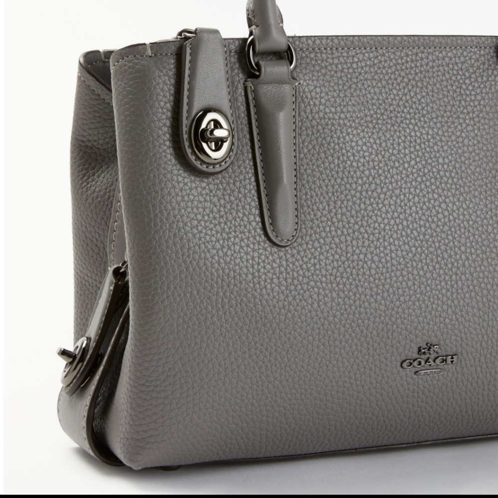 COACH Pebbled Brooklyn 28 Satchel - Picture 5 of 7